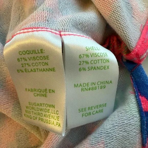 Lilly Pulitzer Justina Tunic Luminescent Print UPF 50+ Stretch Terry Large - Picture 6 of 7